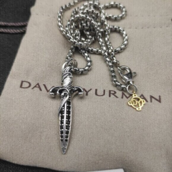 David Yurman Dagger Sword Necklace Cross Necklace DYXL-031 - Picture 1 of 5